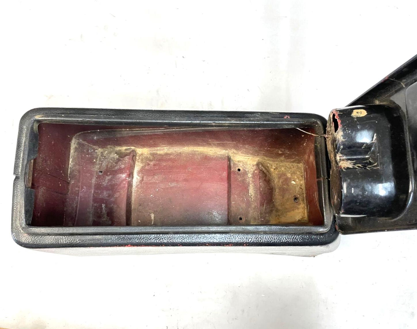 Jeep CJ5 center console 76-83 AMC FACTORY Plastic Garnet painted black FREE SHIP