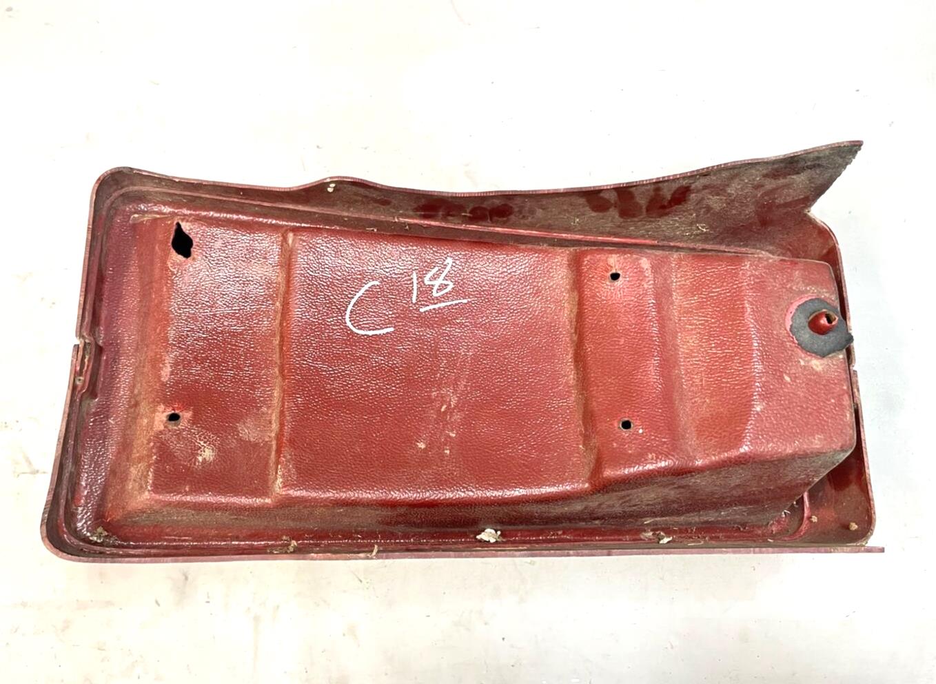 Jeep CJ5 center console 76-83 AMC FACTORY Plastic Garnet painted black FREE SHIP