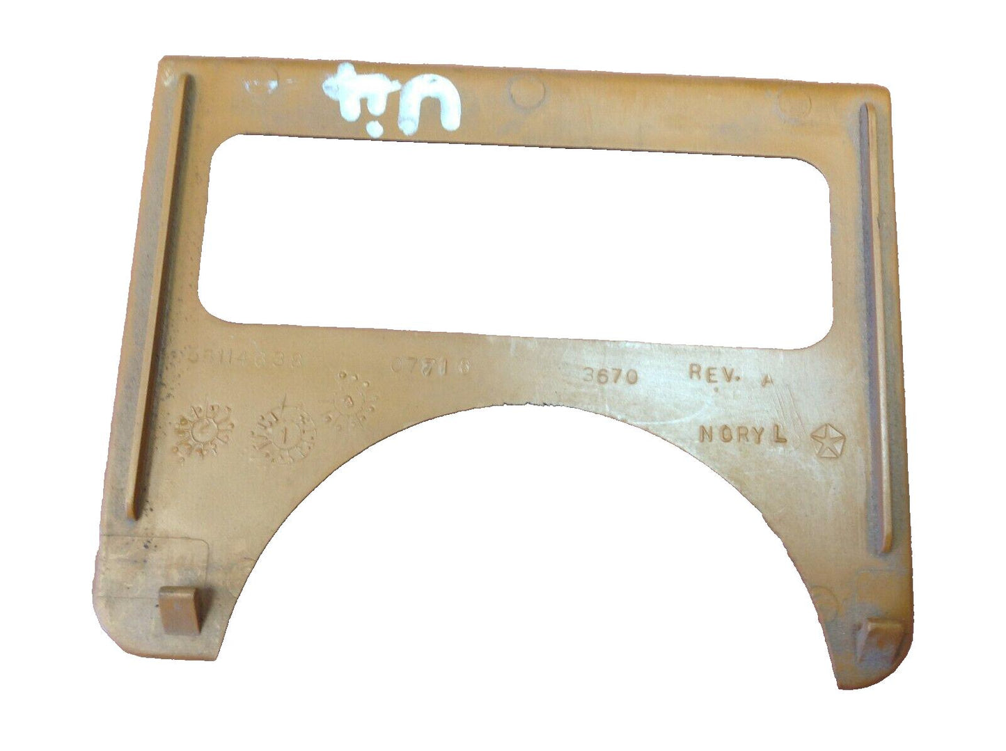 Embellecedor de tablero para Jeep YJ Wrangler, luz de advertencia, cubierta de plástico, color tostado, compatible con modelos 92-95