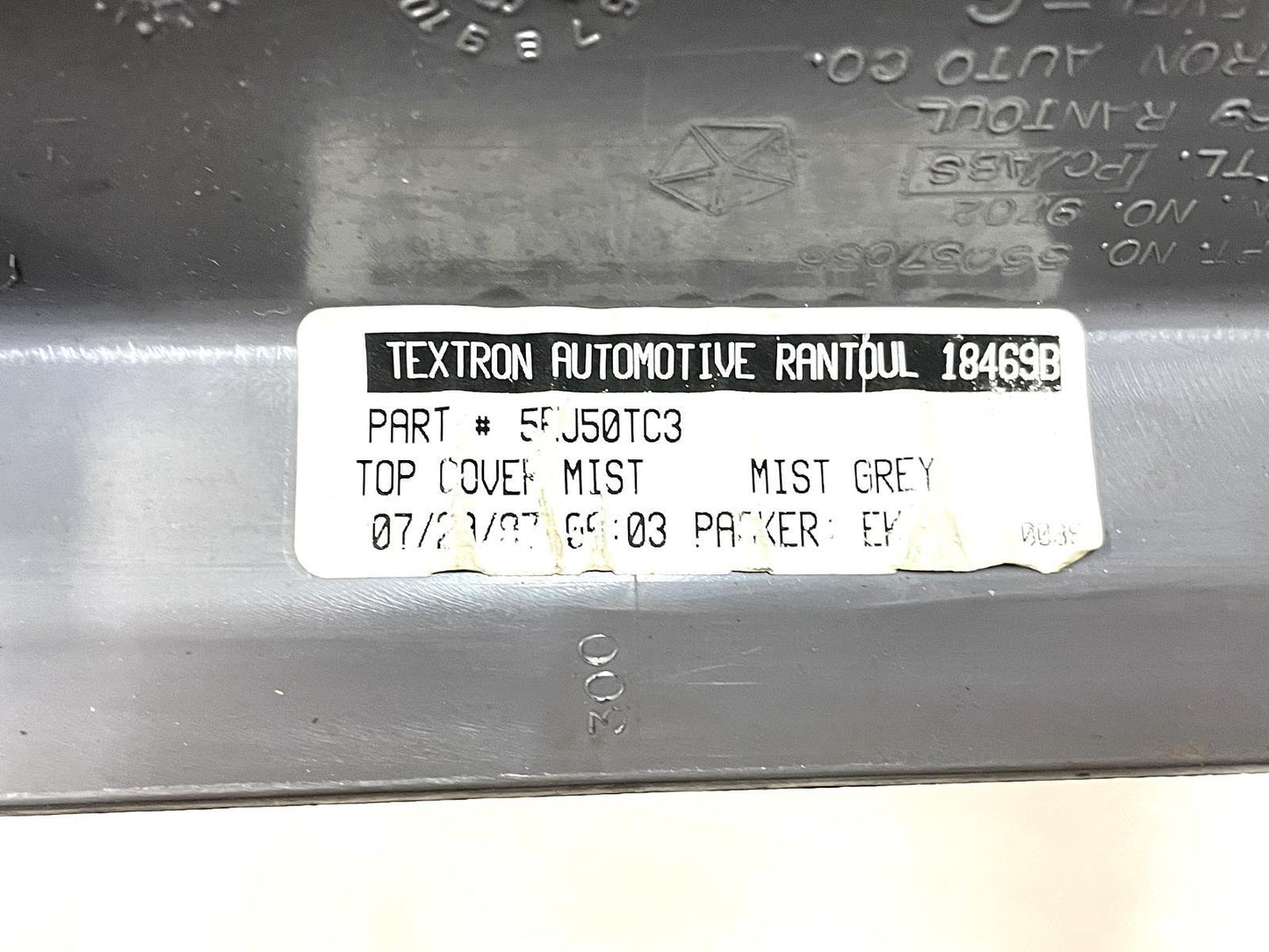 Jeep Wrangler TJ Mist Grey Dash Top Trim Cover Defrost Vent Bezel Gray FACTORY