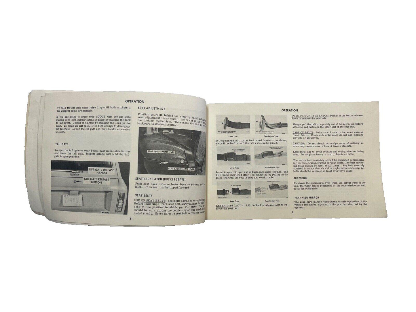 72 International Scout II Owners MANUAL FREE SHIPPING - Scout 2