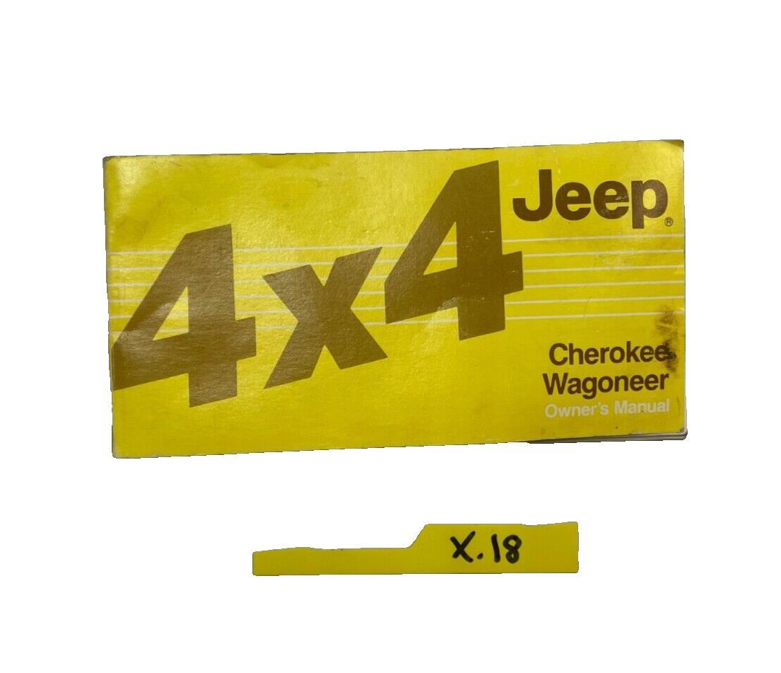 86 Jeep XJ Cherokee Owners MANUAL guide brochure FREE SHIP