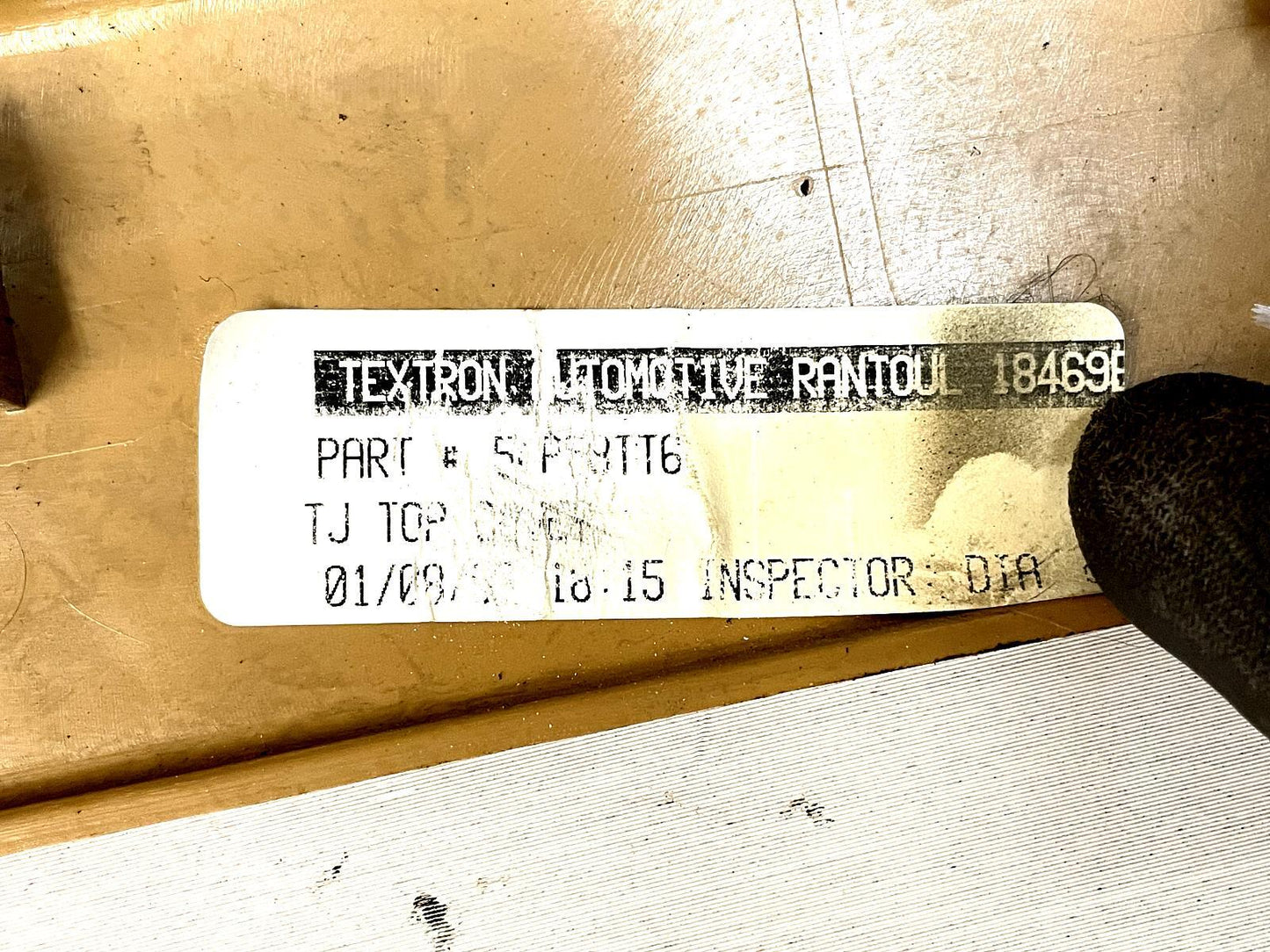 Jeep TJ Wrangler Dash Top Trim Bezel Tan Cover Defrost Vent saddle