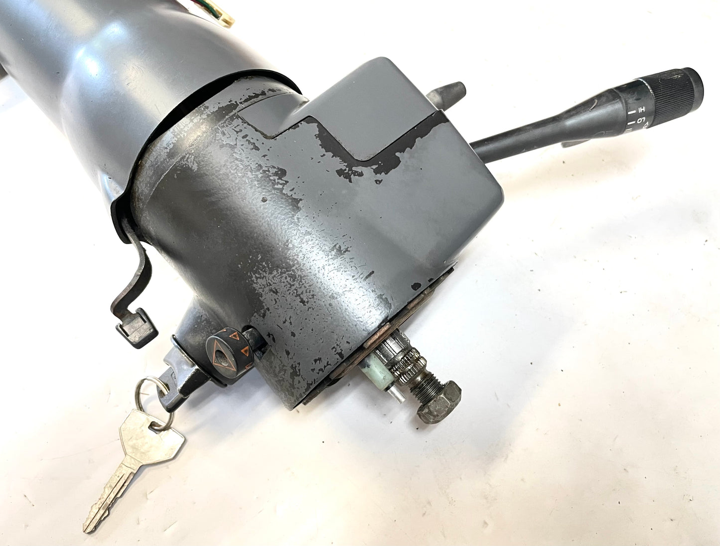 Columna de dirección automática inclinable para Jeep YJ Wrangler, moldura gris, 87-95, lista para atornillar