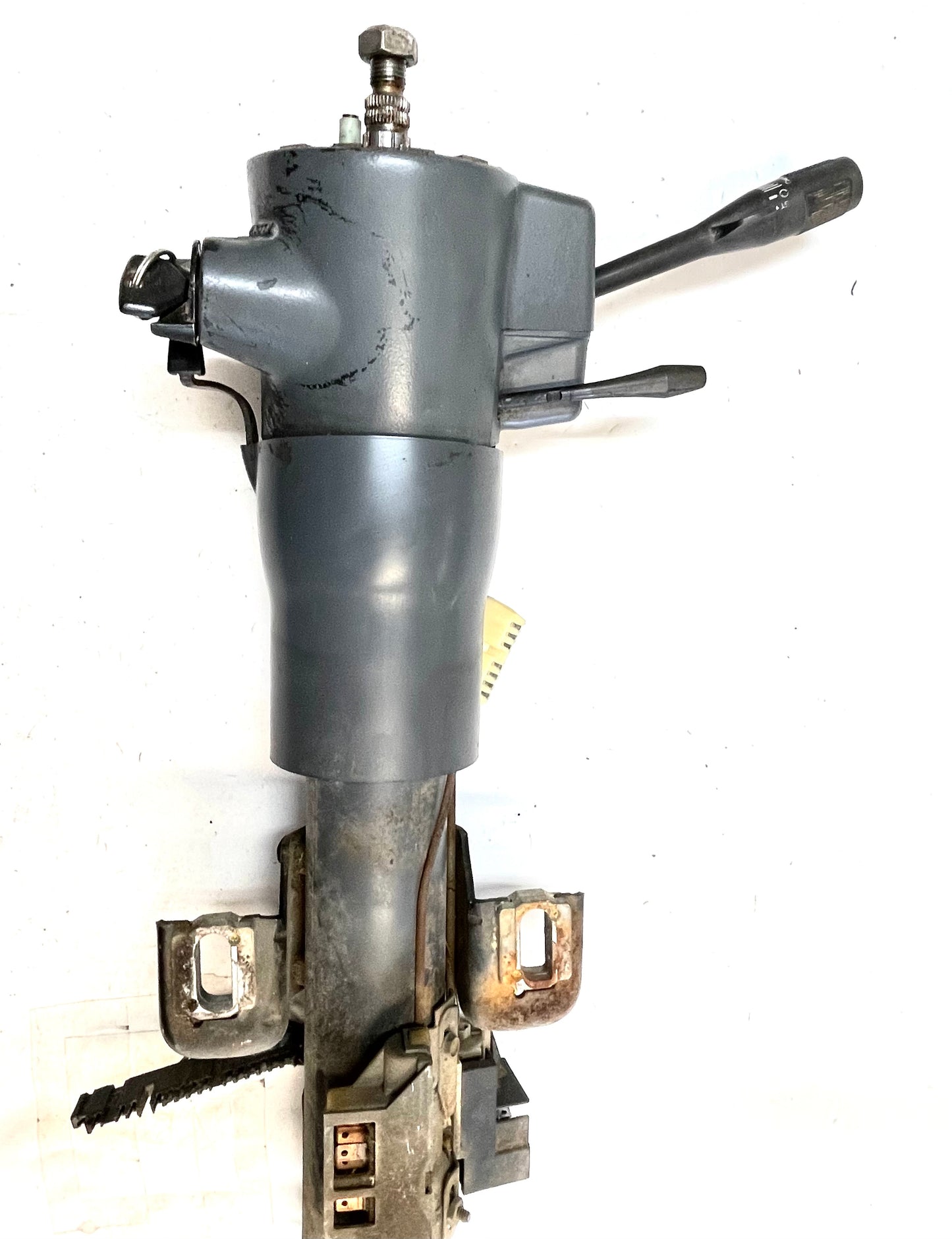Columna de dirección automática inclinable para Jeep YJ Wrangler, moldura gris, 87-95, lista para atornillar