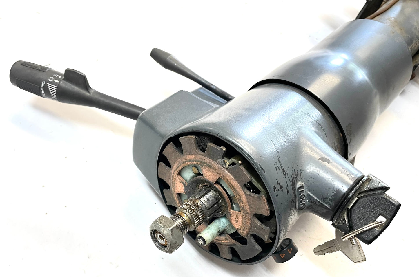 Columna de dirección automática inclinable para Jeep YJ Wrangler, moldura gris, 87-95, lista para atornillar