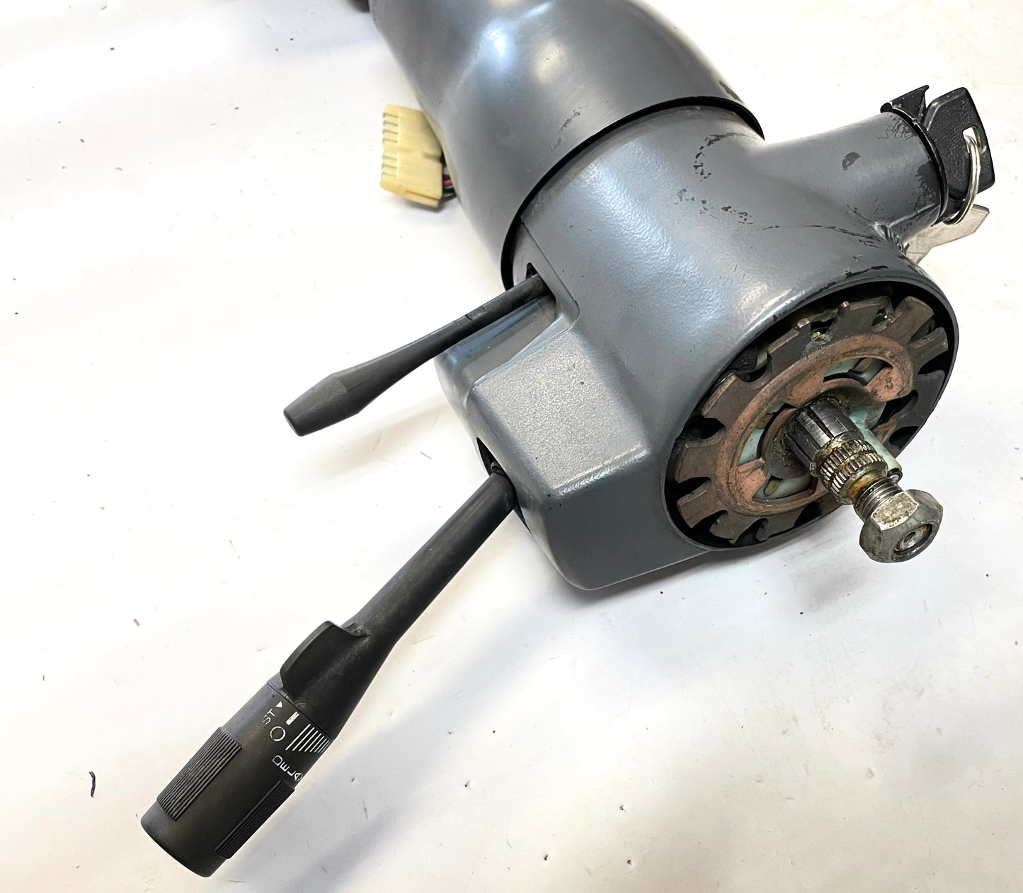 Columna de dirección automática inclinable para Jeep YJ Wrangler, moldura gris, 87-95, lista para atornillar