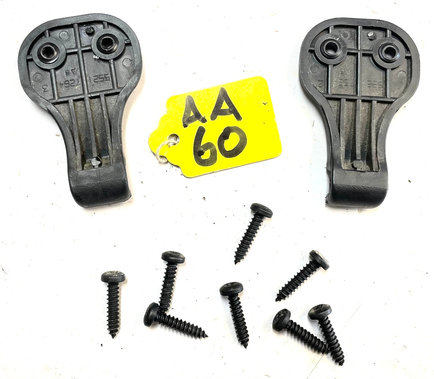 Jeep TJ Sun Visor Support Clip Hook Pair Mounting screws black 97-02 Wrangler!