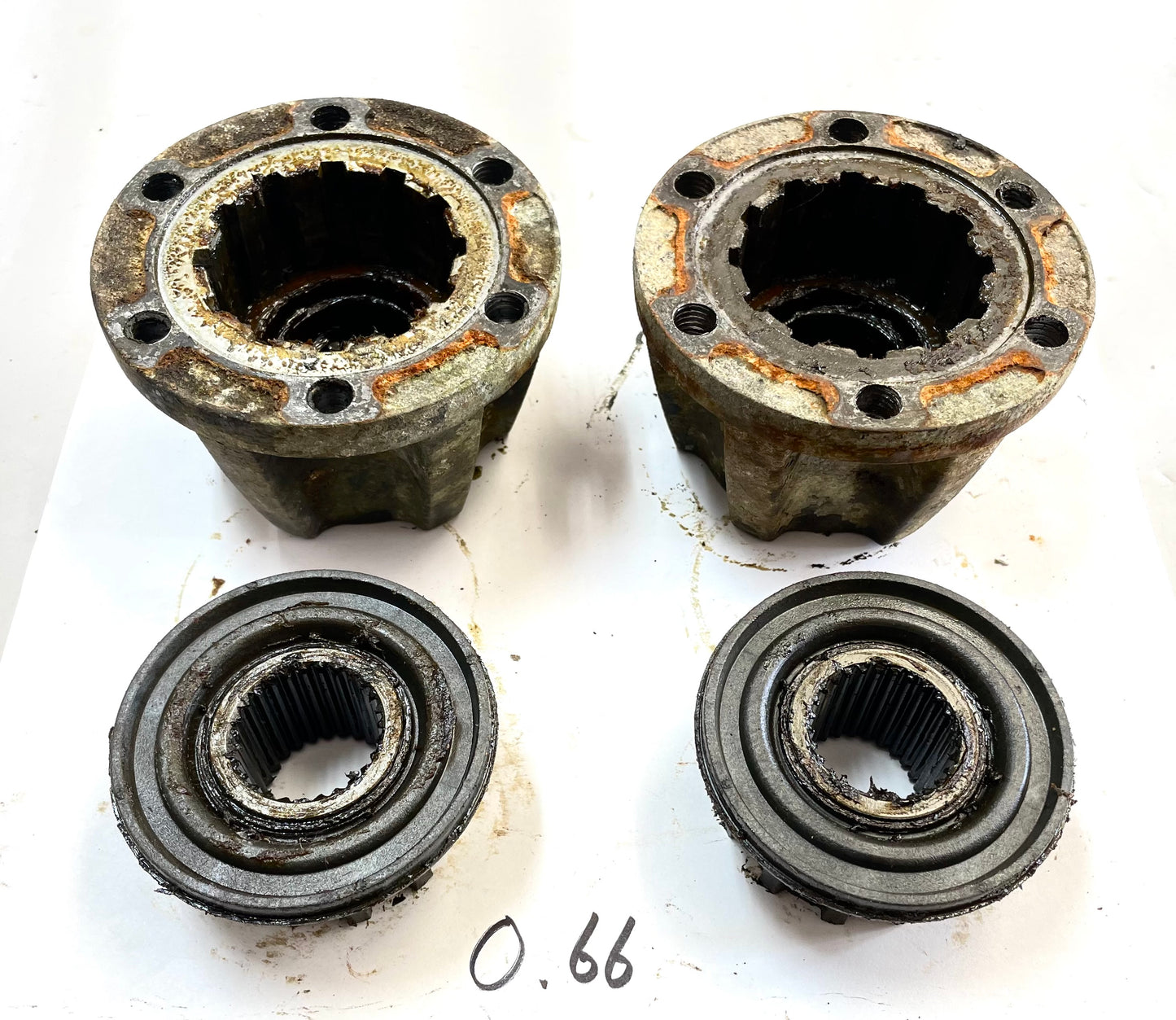 Jeep 6 bolt locking hubs CJ CJ5 CJ7 27 spline dana 30 front axle with bolts