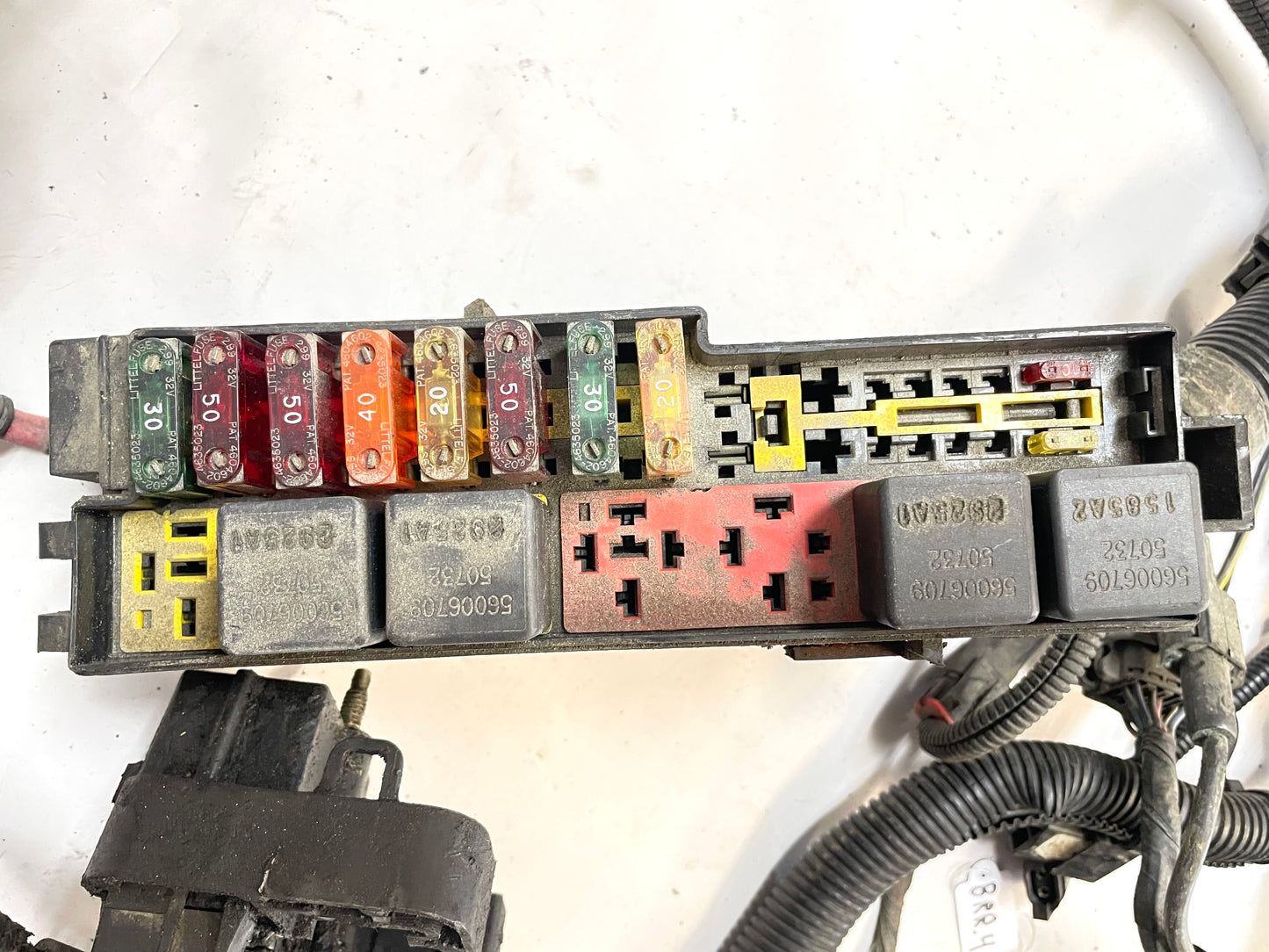 Jeep YJ Wrangler 4 Cylinder Engine Wiring Harness 10 pin Wire Fuse block 92-95