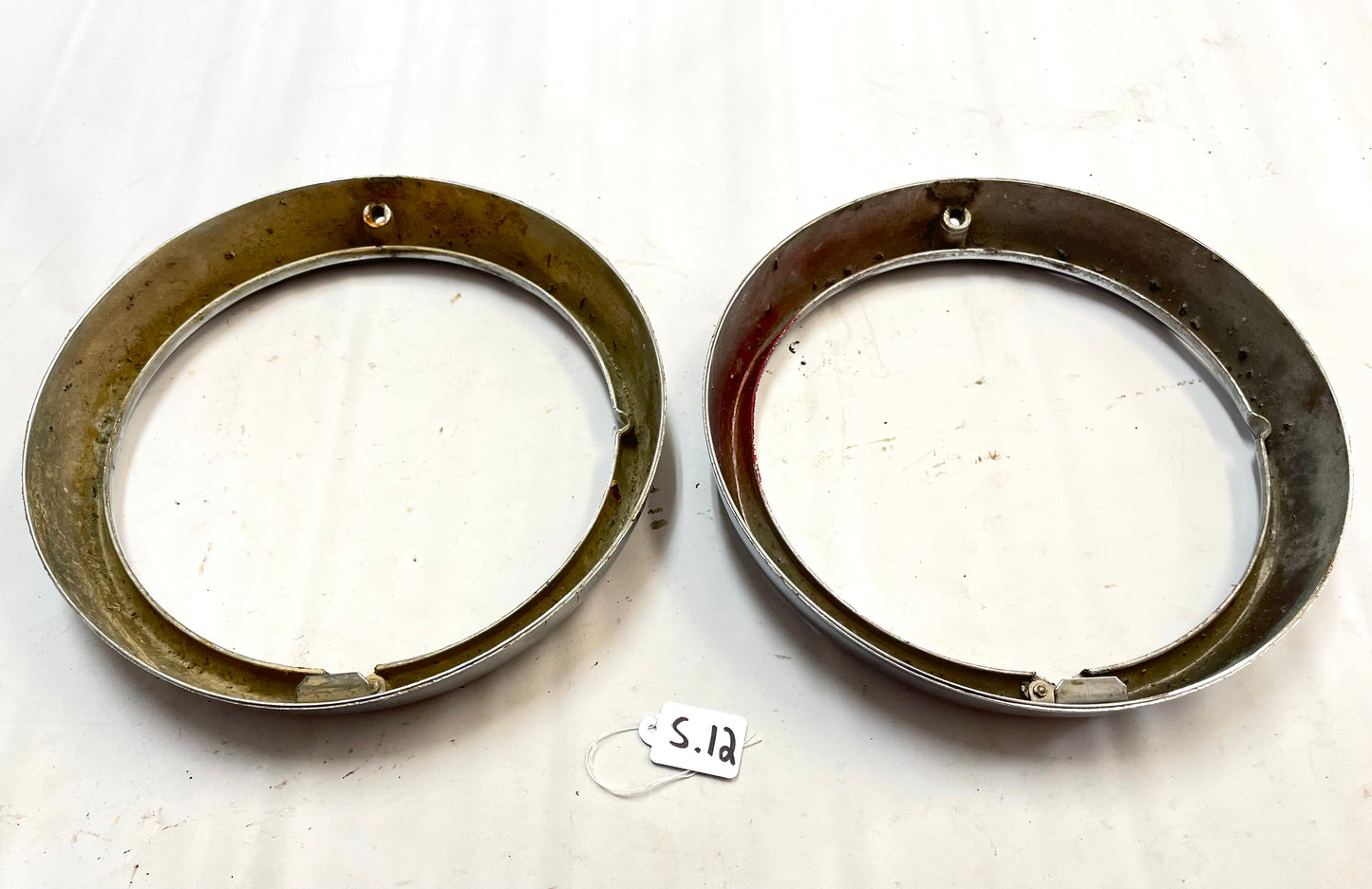 Jeep CJ Chrome Headlight Bezels Trim Beauty Ring bezel Set Pair CJ7 CJ5 CJ8!!