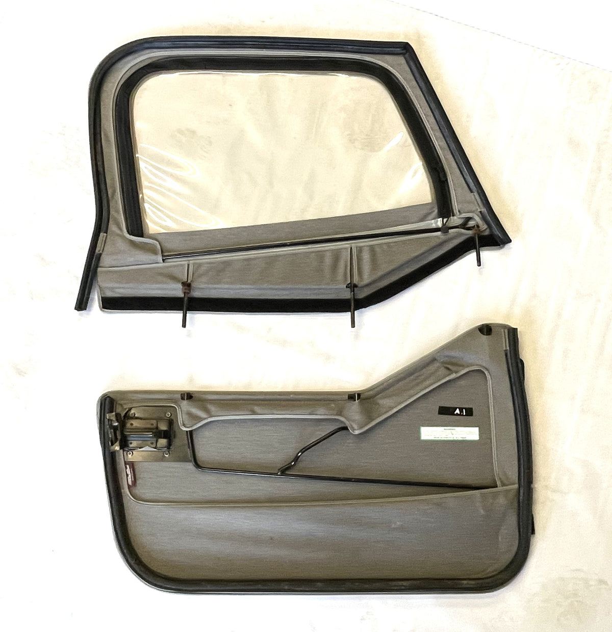 Jeep YJ CJ7 Bestop Grey full soft doors 2 piece door Wrangler82-95 FREE SHIP