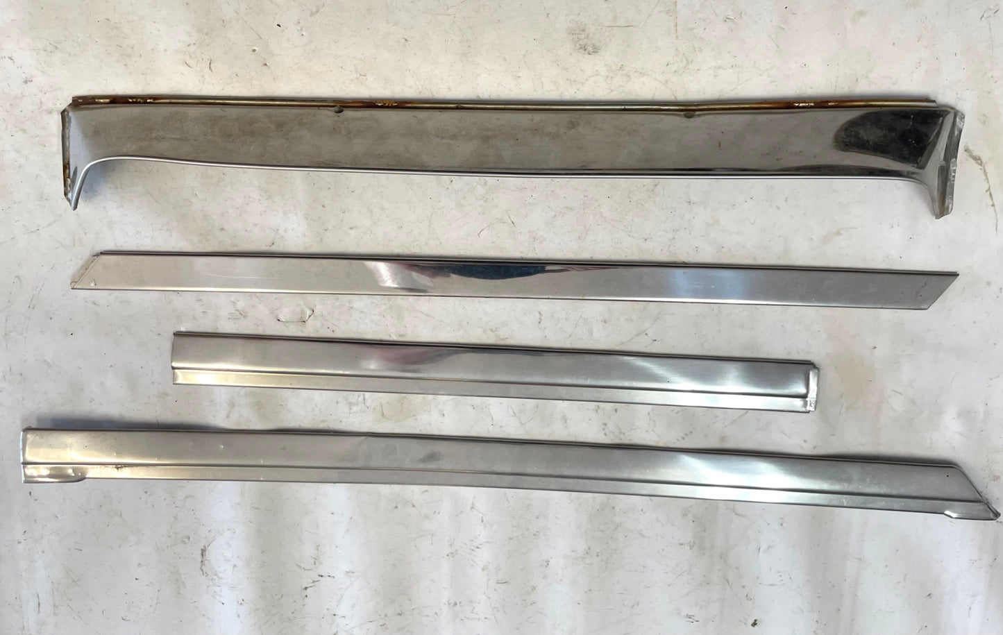 Jeep Grand Wagoneer chrome trim with top visor passenger front door Right