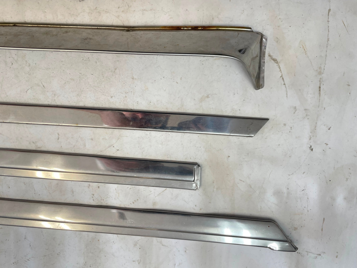 Jeep Grand Wagoneer chrome trim with top visor passenger front door Right