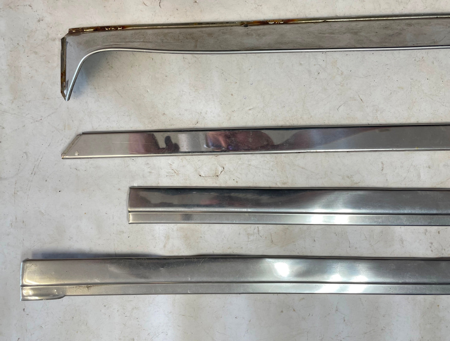 Jeep Grand Wagoneer chrome trim with top visor passenger front door Right