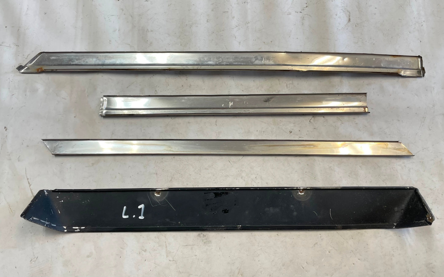 Jeep Grand Wagoneer chrome trim with top visor passenger front door Right