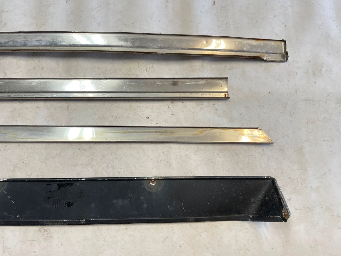 Jeep Grand Wagoneer chrome trim with top visor passenger front door Right