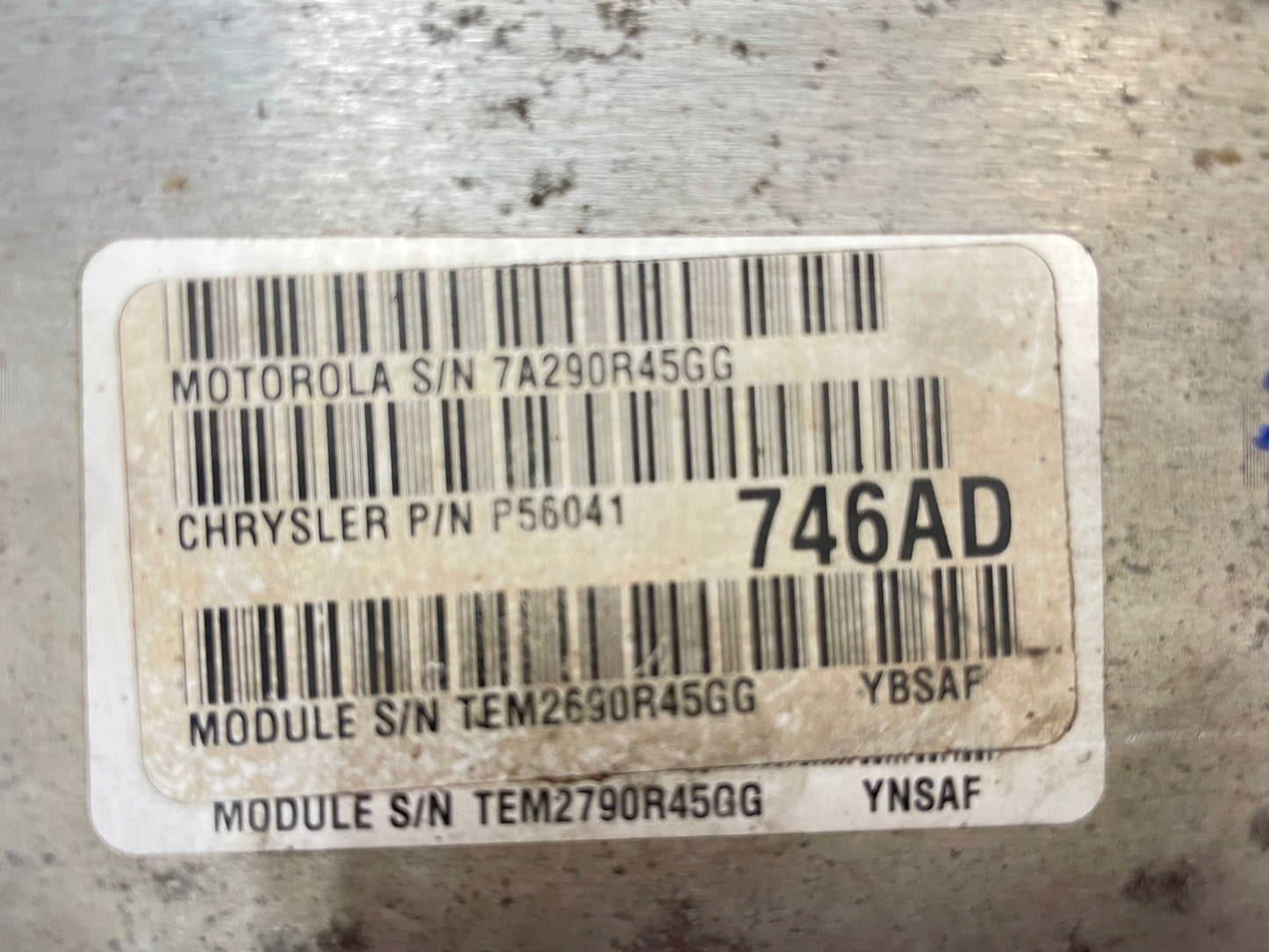 01 Jeep TJ Wrangler ECM 4.0 computer 6 cylinder Auto 56041746AD P56041746AD