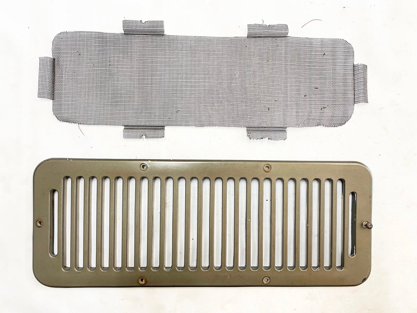 Jeep YJ 8 Hole cowl vent w/ screen 87-95 Wrangler silver FREE SHIP