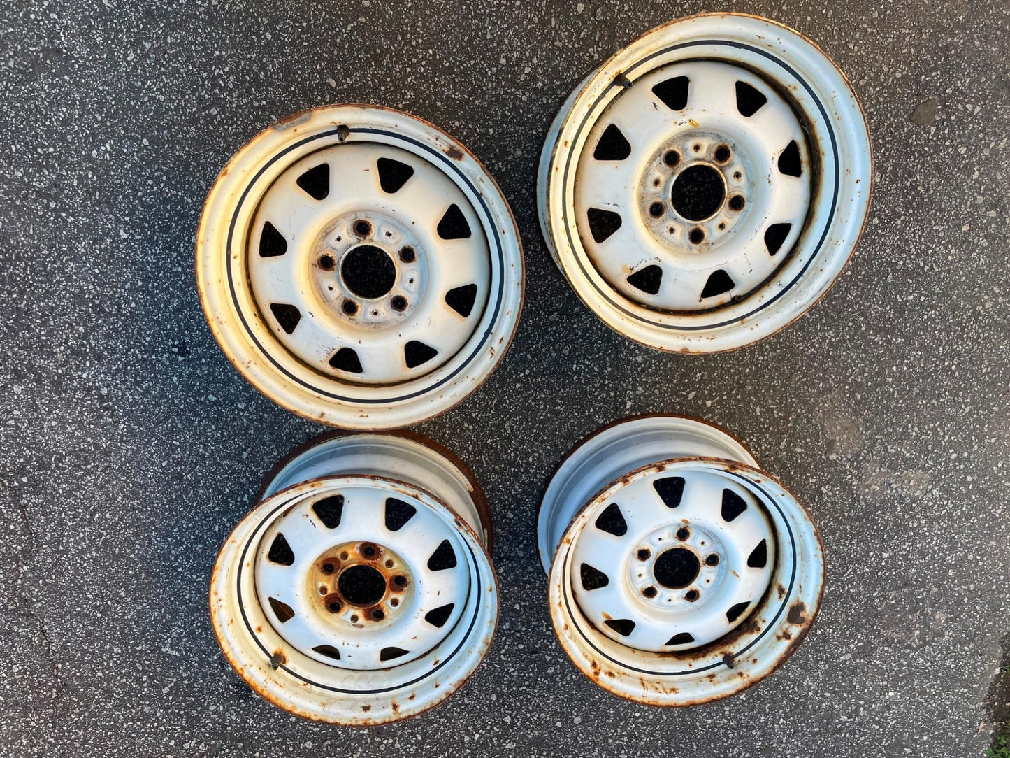 Jeep 15" x 7" steel wheel YJ XJ MJ TJ Wrangler Cherokee Comanche White FREE SHIP