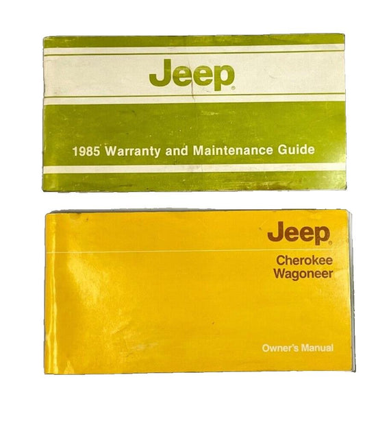 85 Jeep XJ Cherokee MANUAL del propietario Folleto de garantía Información Guía de mantenimiento 
