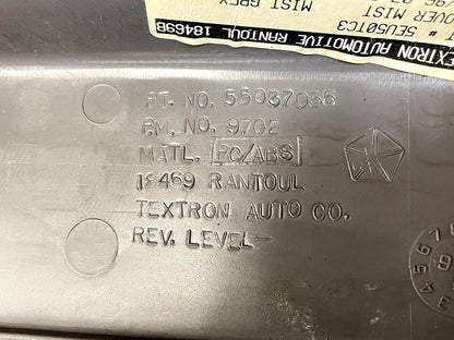 Jeep TJ Wrangler Dash Top Trim Cover Defrost Vent Bezel Mist Gray Grey