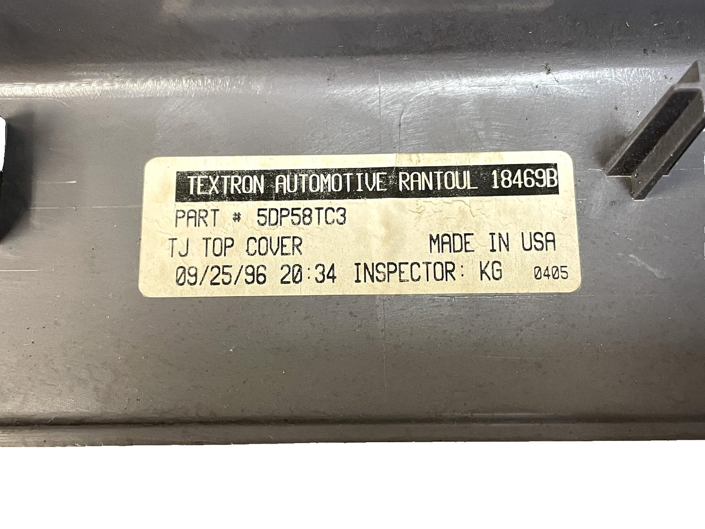 Jeep TJ Wrangler Dash Top Trim Cover Defrost Vent Bezel Mist Gray Grey