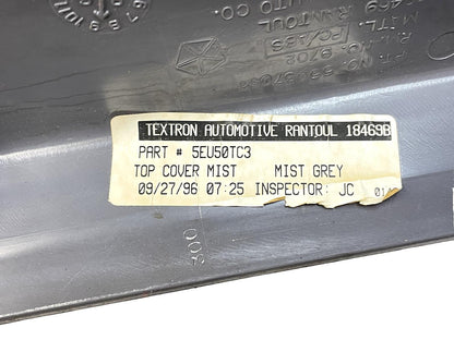 Jeep TJ Wrangler Dash Top Trim Cover Defrost Vent Bezel Mist Gray Grey