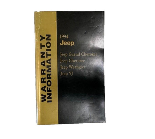 Folleto de garantía del Jeep Wrangler YJ Grand Cherokee XJ 94 - ENVÍO GRATIS 