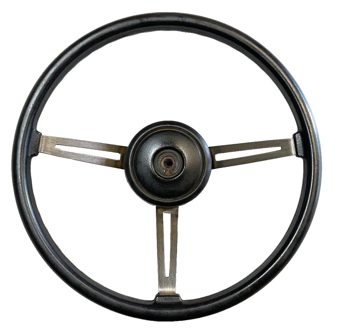 Jeep CJ steering wheel CJ5 CJ7 76-86 AMC horn button black J10 Cherokee AMC FSJ