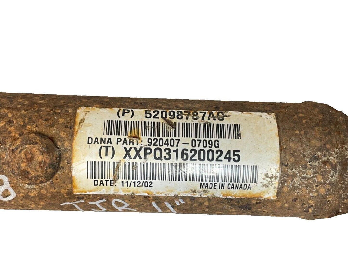 Jeep TJ 4.0 Manual Rear Driveshaft Drive Shaft 52098787AC NP231 01-06 Wrangler!