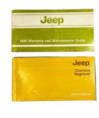 85 Jeep XJ Cherokee Owners MANUAL Warranty Booklet Info Maintenance Guide