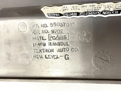 Jeep Wrangler TJ Mist Grey Dash Top Trim Cover Defrost Vent Bezel Gray FACTORY