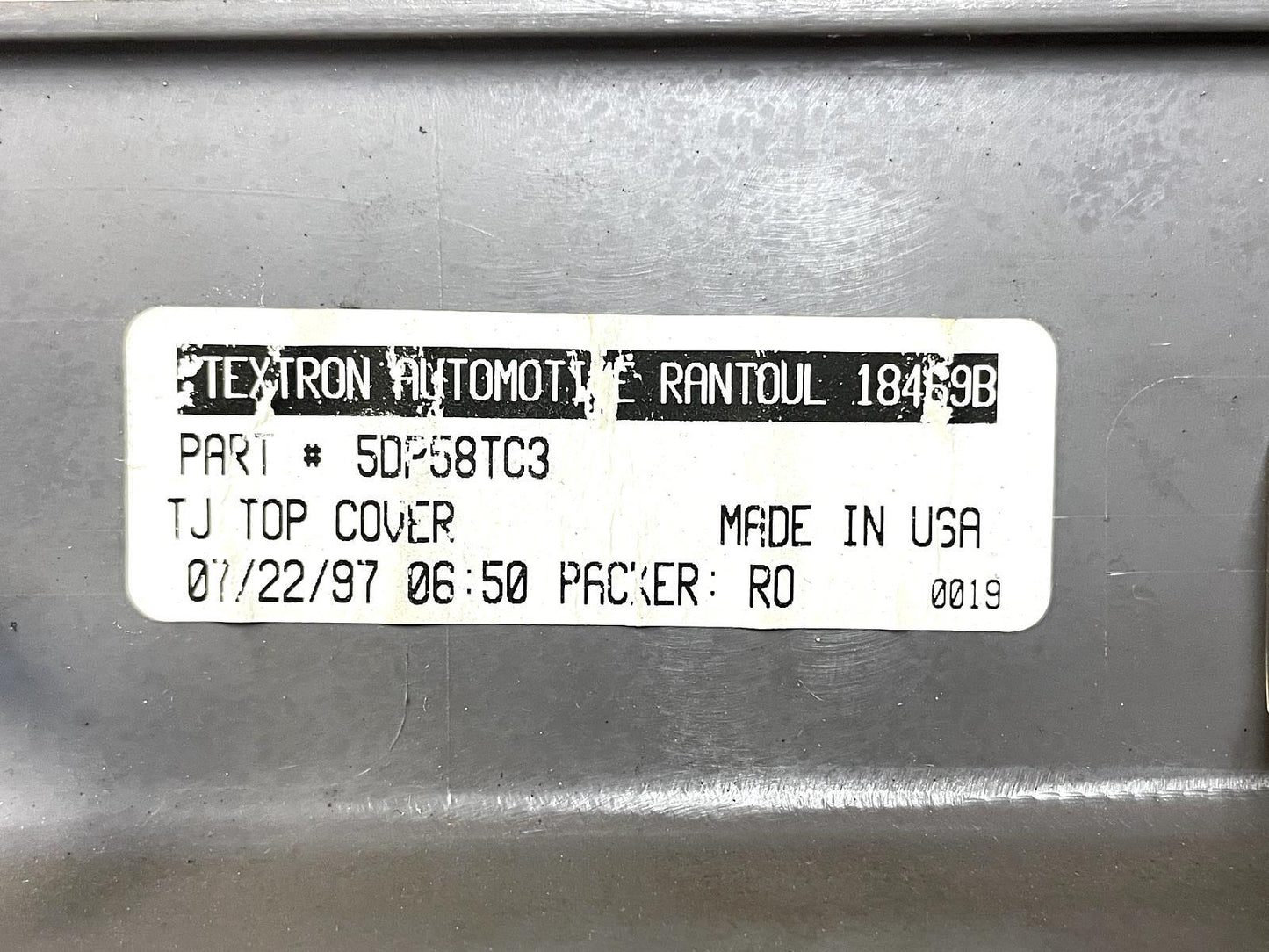 Jeep Wrangler TJ Mist Grey Dash Top Trim Cover Defrost Vent Bezel Gray FACTORY