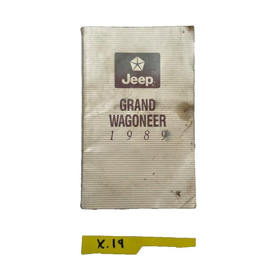 89 Jeep Grand Wagoneer Original Owners Manual guide brochure Free Shipping