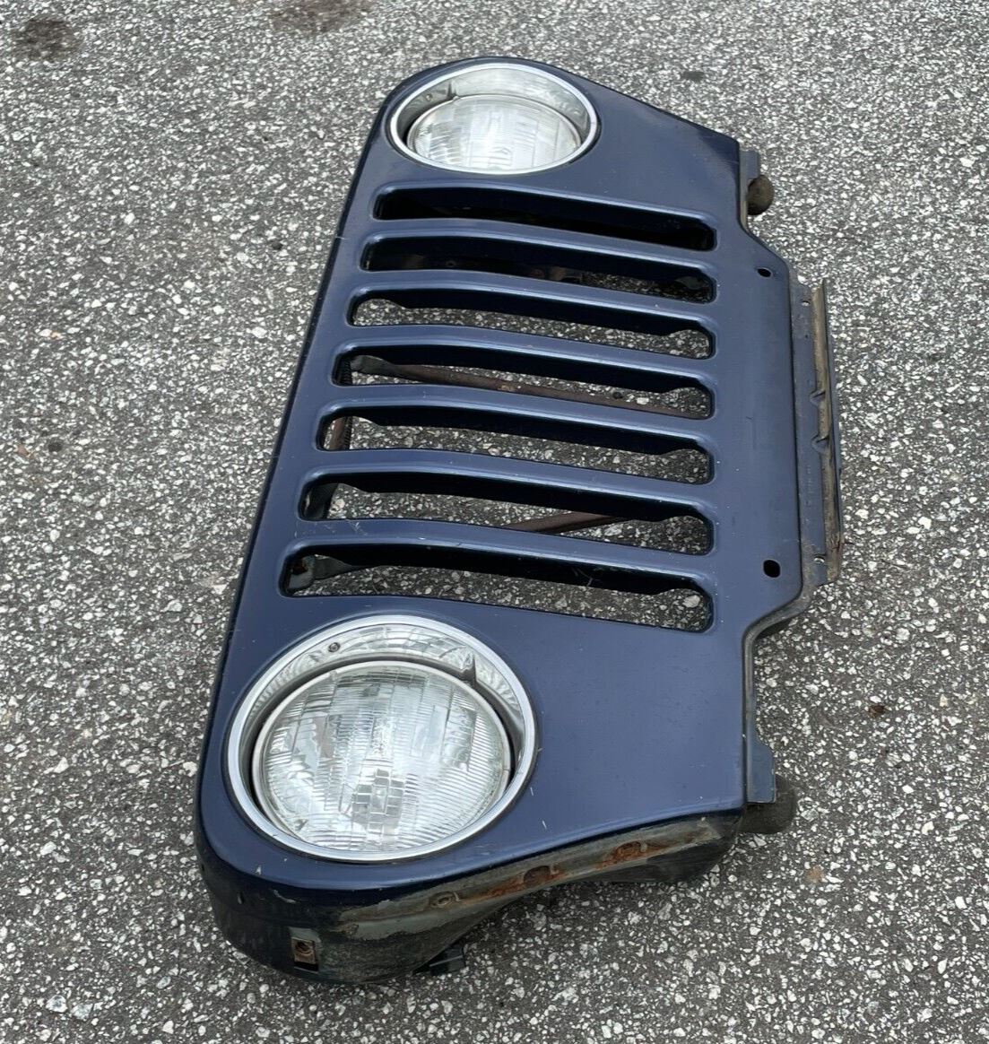 Faros delanteros de parrilla Jeep Wrangler TJ Cableado de parrilla Patriot azul 98-06 