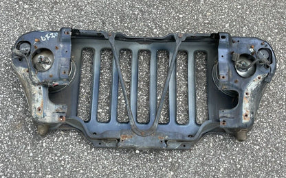 Faros delanteros de parrilla Jeep Wrangler TJ Cableado de parrilla Patriot azul 98-06 