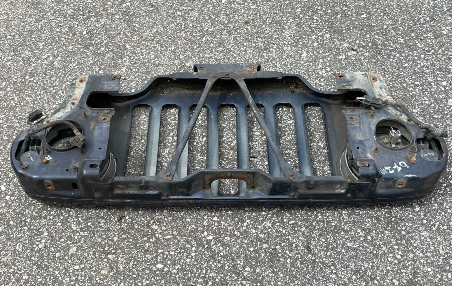 Faros delanteros de parrilla Jeep Wrangler TJ Cableado de parrilla Patriot azul 98-06 