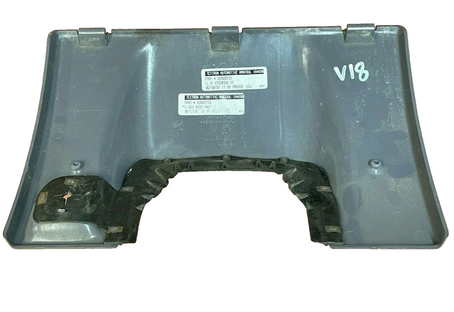 Embellecedor de tablero para Jeep TJ, cubierta de columna de dirección, refuerzo de rodilla, bisel gris, Wrangler 97-00 