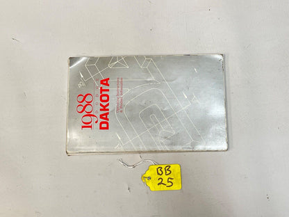 Dodge Dakota Owners Manual Guide for 1988 Factory FREE SHIPPING