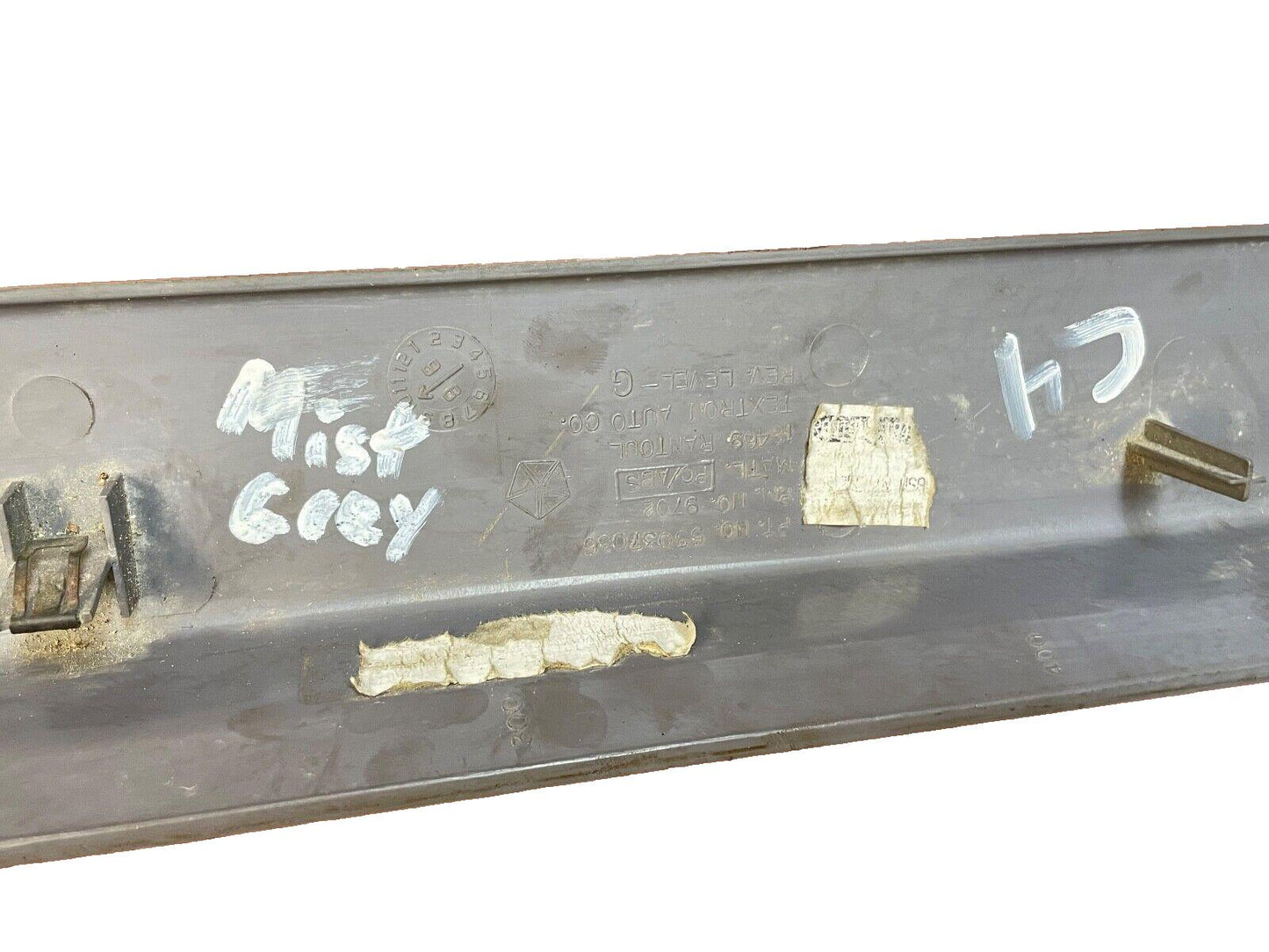 Embellecedor superior del tablero del Jeep TJ, bisel de ventilación del descongelador, gris niebla, Wrangler 97-06 