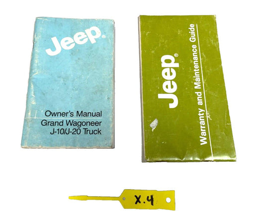 Manual del propietario del Jeep Grand Wagoneer J10 J20 84 Guía de garantía y mantenimiento 
