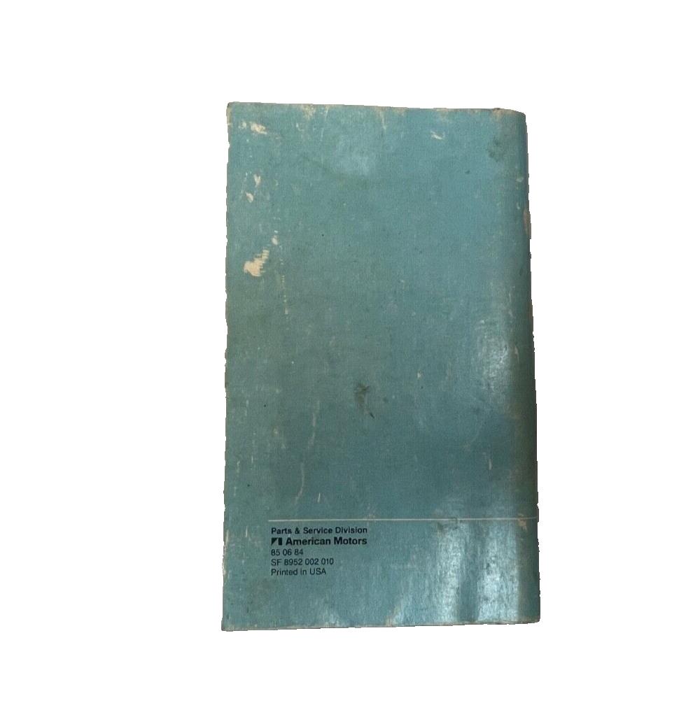 Manual del propietario del Jeep Grand Wagoneer J10 J20 84 Guía de garantía y mantenimiento 