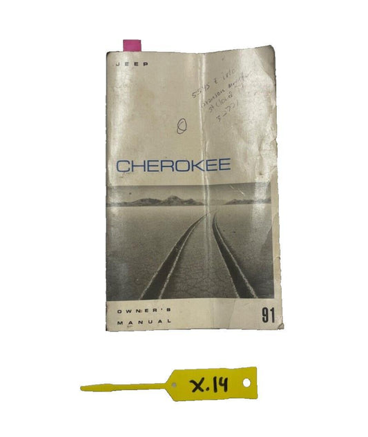 91 Jeep XJ Cherokee Owners MANUAL FREE SHIPPING!