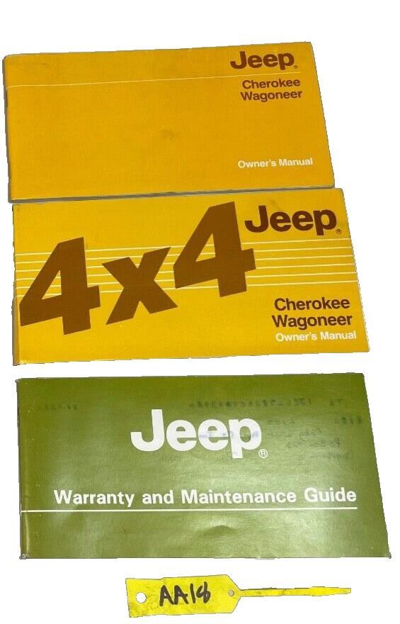 Jeep XJ Cherokee 1986 Owners Manual Warranty Maintenance  Guide FREE SHIP