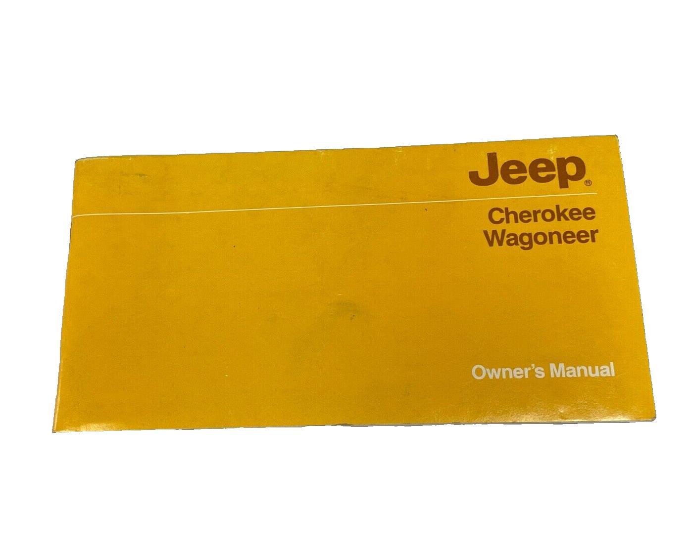 Jeep XJ Cherokee 1986 Owners Manual Warranty Maintenance  Guide FREE SHIP