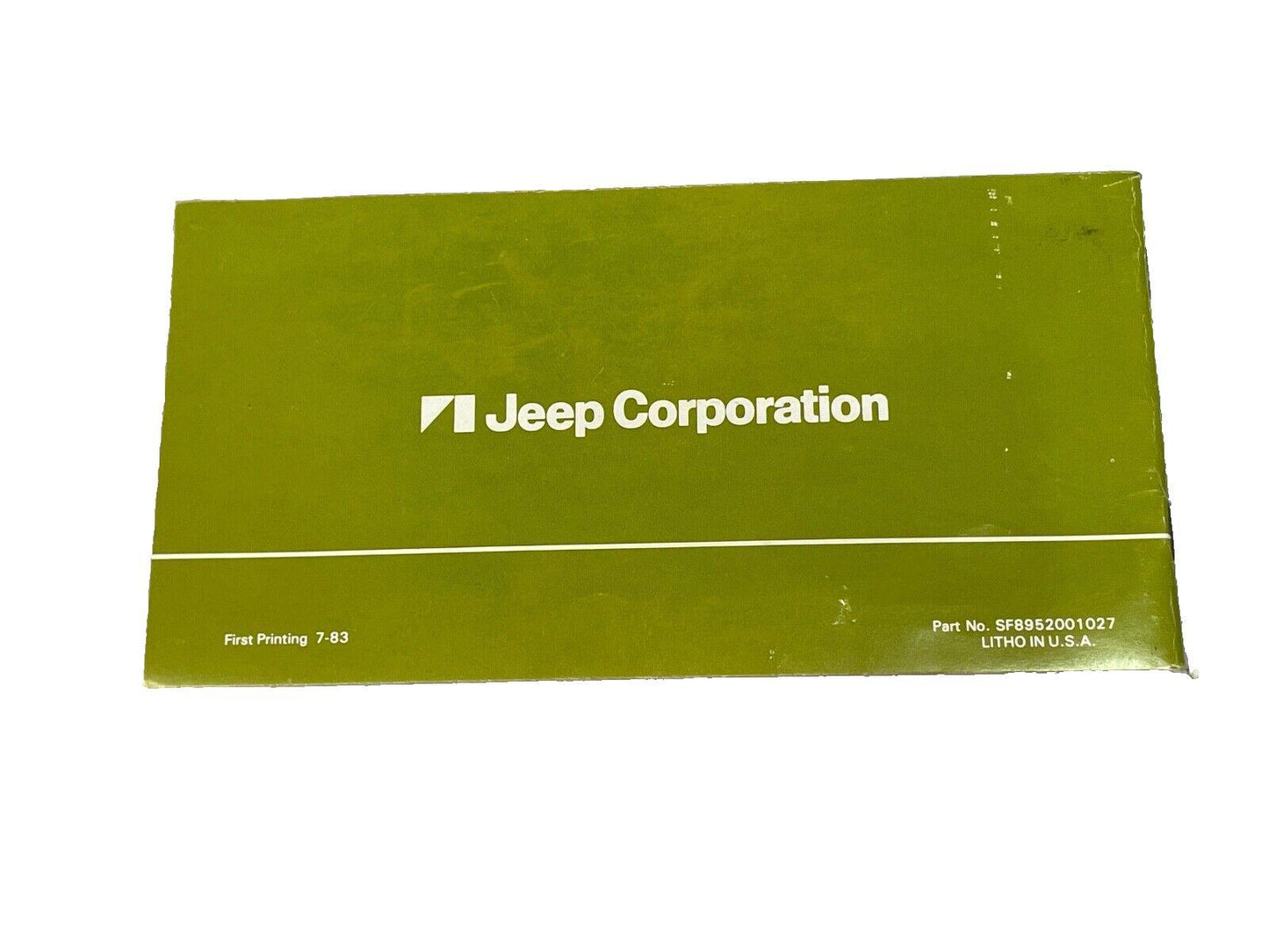 Jeep XJ Cherokee 1986 Owners Manual Warranty Maintenance  Guide FREE SHIP