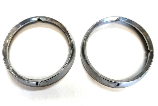 Jeep CJ Chrome Headlight Bezels Trim Beauty Ring bezel Set Pair CJ7 CJ5 CJ8!!