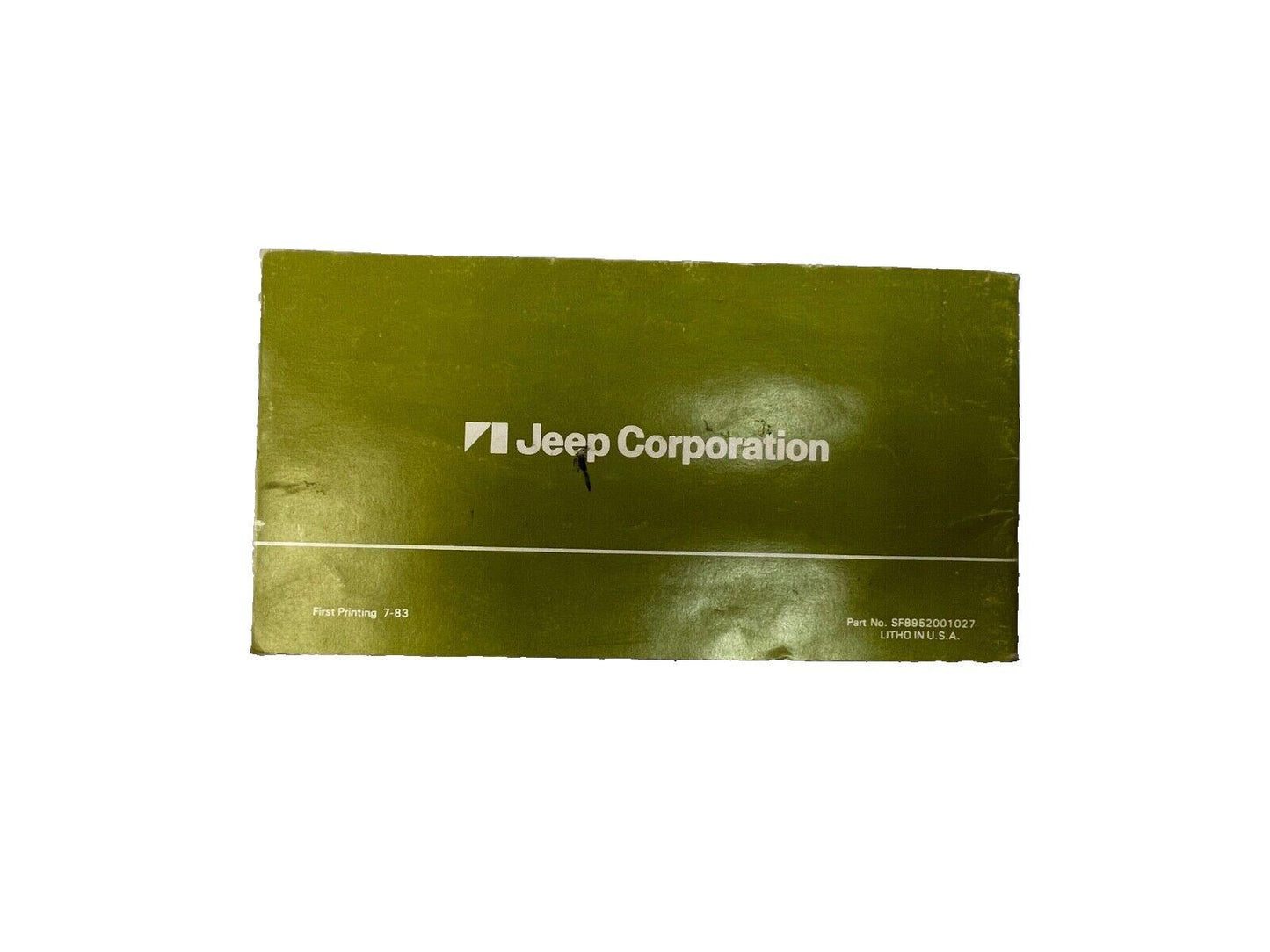 84 Jeep Grand Wagoneer J10 J20 Owners Manual Warranty and Maintenance  Guide