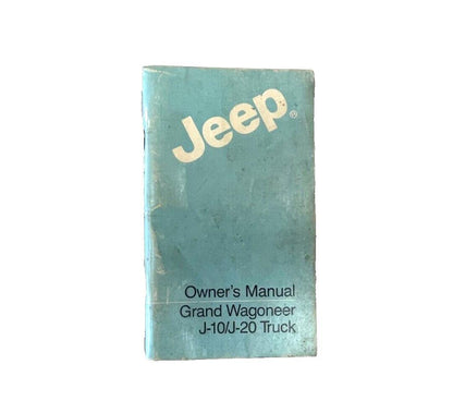 84 Jeep Grand Wagoneer J10 J20 Owners Manual Warranty and Maintenance  Guide